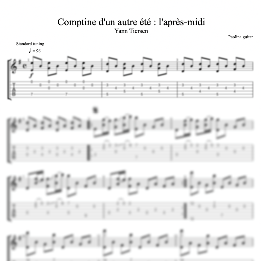 Comptine d'un autre été - Yann Tiersen